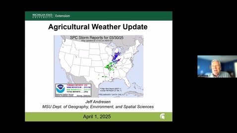 Thumbnail for Agricultural Weather Update - April 1, 2025