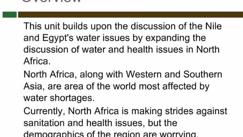 Thumbnail for Water and Health in North Africa