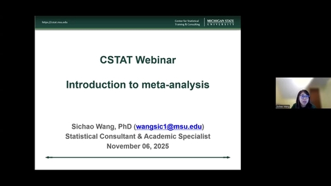 Thumbnail for CSTAT Fall 2025 - Introduction to Meta-Analysis
