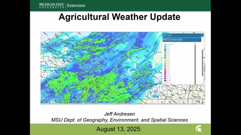 Thumbnail for Agricultural Weather Update - August 13, 2025