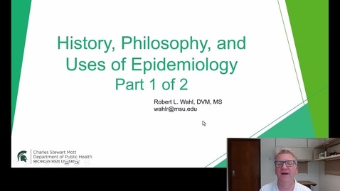 Thumbnail for PH 803 Module 1 Hx Philos &amp; Uses of Epi_Part 1of 2 V3