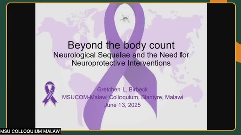 Thumbnail for 4.01 - Dr. Gretchen L. Birbeck - Beyond the body count: Neurological sequelae and the need for neuroprotective interventions