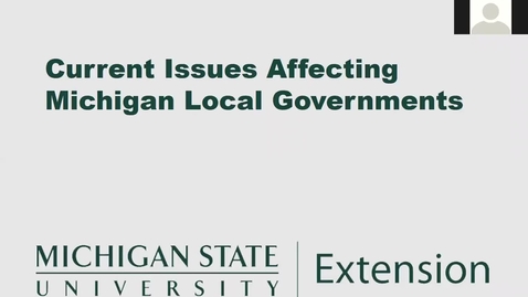 Thumbnail for Current Issues Affecting Michigan Local Governments: Data Informed Decision-Making