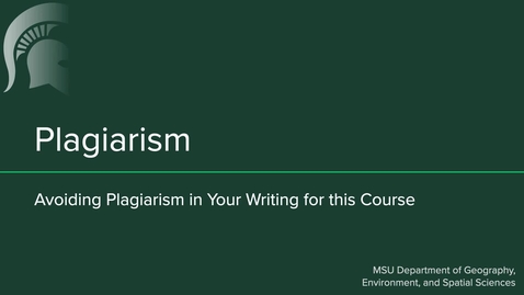 Thumbnail for onGEO: Plagiarism and How to Avoid It