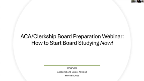 Thumbnail for Clerkship Board Prep Webinar How to Start Board Prep Now (Level 2 &amp; STEP 2)