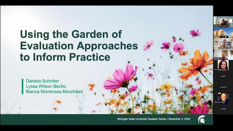 Thumbnail for Using the Garden Of Evaluation Approaches to Inform Practice