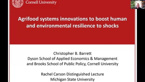 Thumbnail for 2024 Rachel Carson Distinguished Lecture by Christopher Barrett