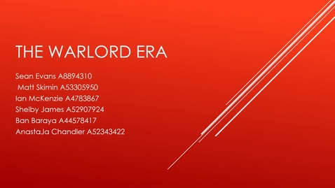 Thumbnail for ISS330B-003-The Warlord Era