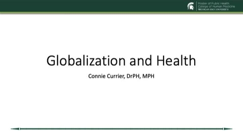 Thumbnail for HM 801 Module 14 Globalization and health