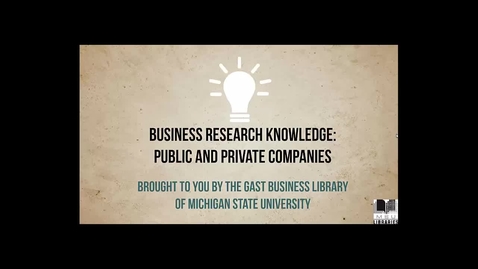 Thumbnail for Business Research Knowledge: Public and Private Companies