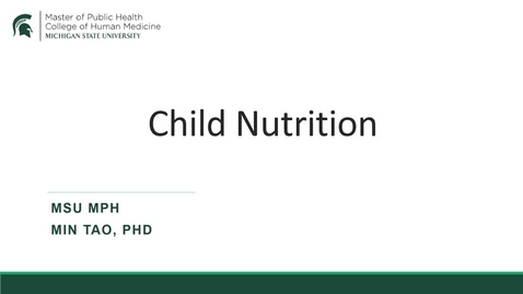 Thumbnail for PH861 Module-  Child Nutrition
