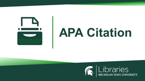Thumbnail for APA Citation (7th Edition)