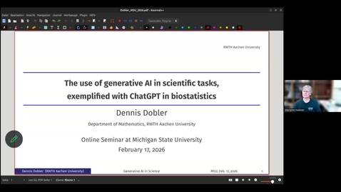 Thumbnail for CSTAT 2026 Spring - The use of generative AI in scientific tasks, exemplified with ChatGPT in biostatistics