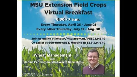 Thumbnail for Virtual Breakfast 5/10/18: Dennis Pennington, Wheat Management