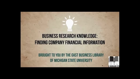 Thumbnail for Finding Company Financial Information
