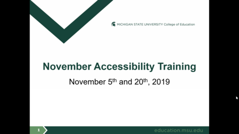 Thumbnail for November D2L Accessibility training