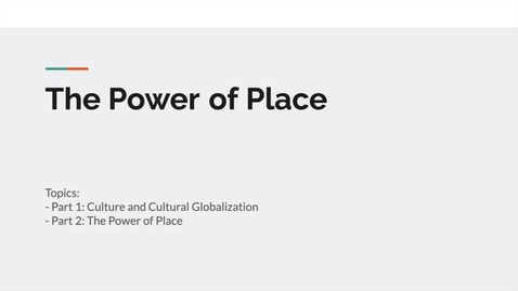 Thumbnail for GEO151: Introduction to The Power of Place