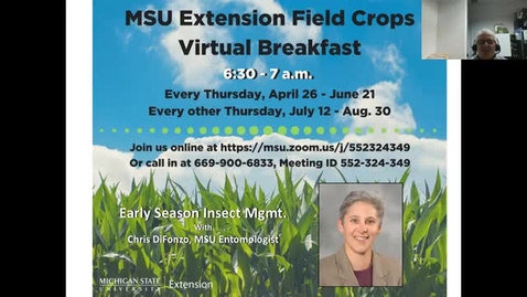 Thumbnail for Virtual Breakfast 5/24/18: Chris DiFonzo, Insect Management