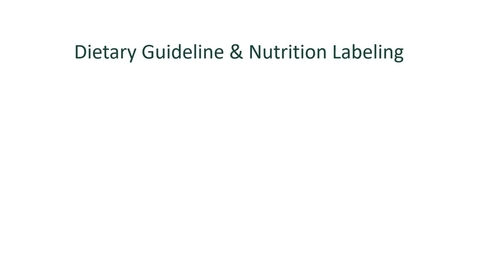 Thumbnail for Module 5 - Dietary Guidelines &amp; Nutrition Labeling