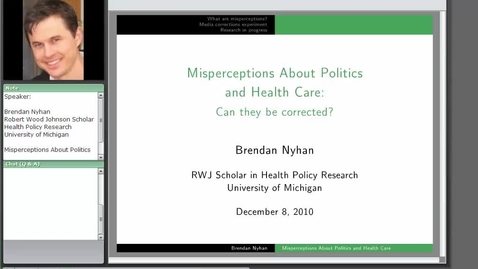 Thumbnail for Misperceptions about Politics and Health Care: Can They be Corrected?