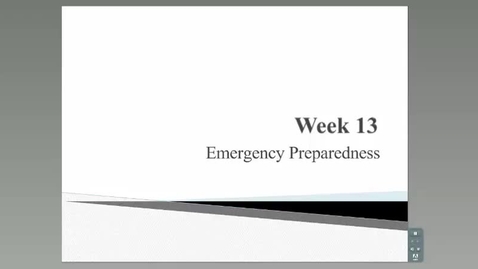 Thumbnail for HM 801_Module 13_Emergency Preparedness