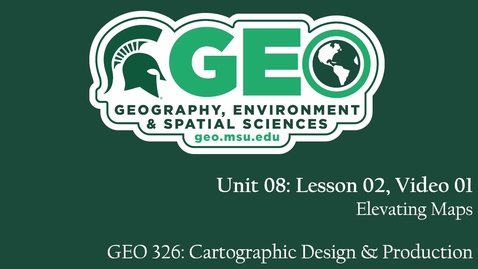 Thumbnail for GEO 326, Video Lecture: Unit 08, Lesson 02, Video 01