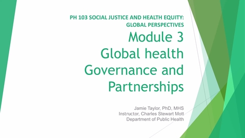 Thumbnail for Module 3 Global Partnerships