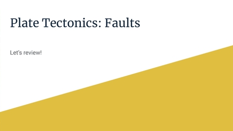 Thumbnail for GEO206: Let's Review: Faults