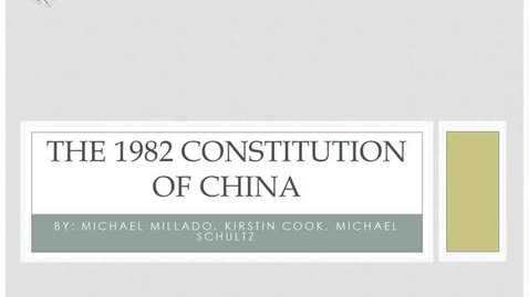 Thumbnail for ISS330B - 3 - The 1982 Constitution of China
