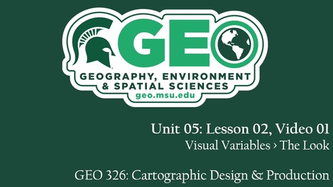 Thumbnail for GEO 326, Video Lecture: Unit 05, Lesson 02, Video 01