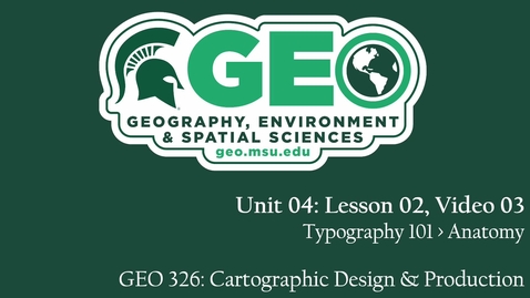 Thumbnail for GEO 326, Video Lecture: Unit 04, Lesson 02, Video 03