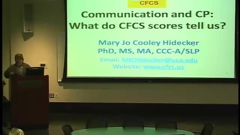 Thumbnail for “Communication and CP: What do CFCS scores tell us?”