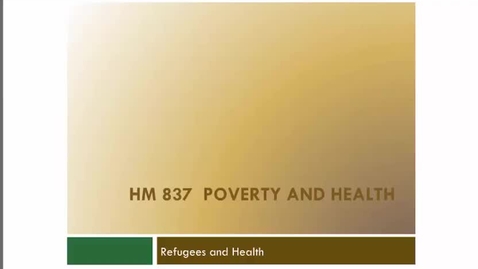 Thumbnail for Refugees, Poverty and Health
