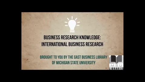 Thumbnail for International Business Research