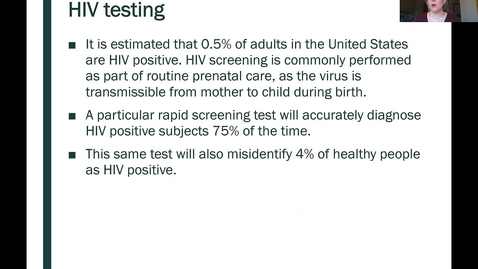 Thumbnail for STT 200 Testing for HIV Example