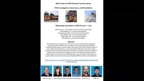 Thumbnail for MSU Center for PFAS Seminar 11-4-2020