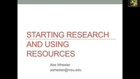 Thumbnail for Starting Research
