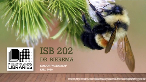 Thumbnail for ISB 202 - Library Presentation