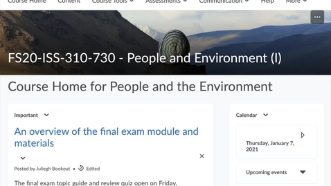Thumbnail for onGEO Courses: Where things are found in D2L