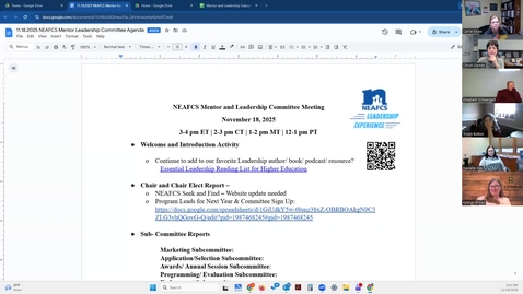 Thumbnail for Mentor &amp; Leadership Committee Meeting 11 18 2025