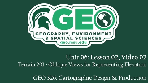 Thumbnail for GEO 326, Video Lecture: Unit 06, Lesson 02, Video 02