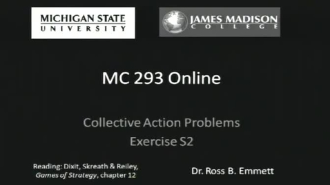 Thumbnail for Collective Action Problems, Exercise S2