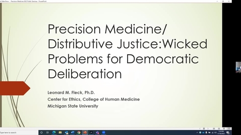 Thumbnail for Precision Medicine and Distributive Justice: Wicked Problems for Democratic Deliberation