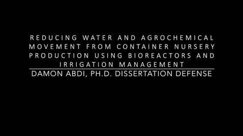 Thumbnail for Reducing Water and Agrochemical Movement from Container Nursery Production Using Bioreactors and Irrigation Management