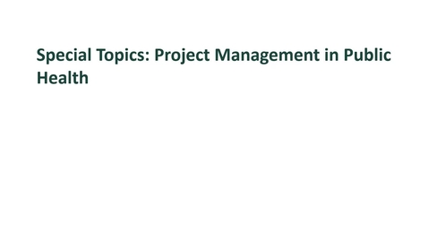 Thumbnail for Project management in public health research_presentation
