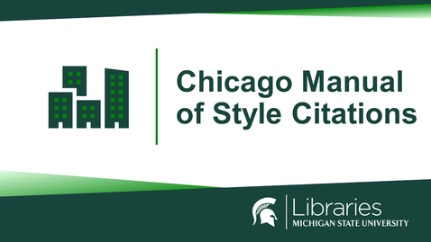 Thumbnail for Chicago Manual of Style Citation (17th Ed.)