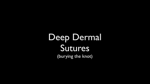 Thumbnail for Deep Dermal Suture