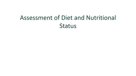 Thumbnail for Module 2 - Assessment of Diet and Nutritional Status
