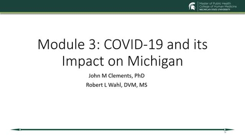 Thumbnail for COVID-19 Response and Impacts in Michigan - Clements