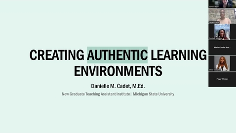 Thumbnail for Creating Authentic Learning Environments_7-9-2025